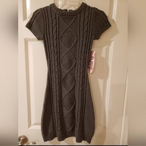 NWT DOLLED UP BY FANG SWEATER DRESS IN DARK GRAY SIZE S